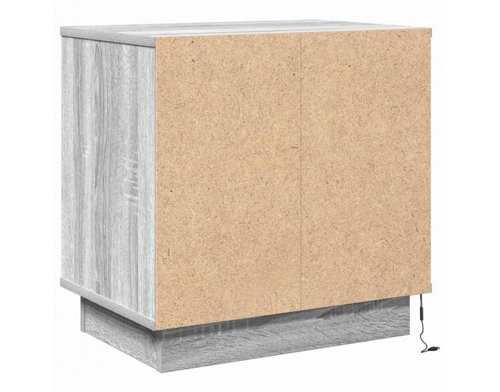 Sonata H Нощен шкаф с чекмедже с Сив 50 x 34.5 x 50 см. Инженерно дърво