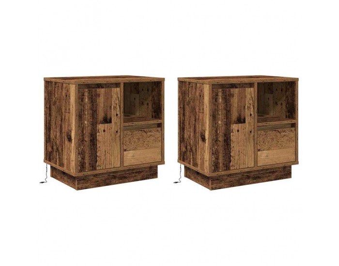 Sonata H Нощен шкаф 2 pcs Старо дърво 50 x 34.5 x 50 см. Инженерно дърво
