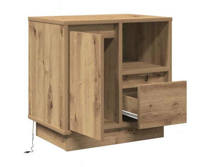 Sonata H Нощен шкаф с дъб артизан 50 x 34.5 x 50 см. Инженерно дърво