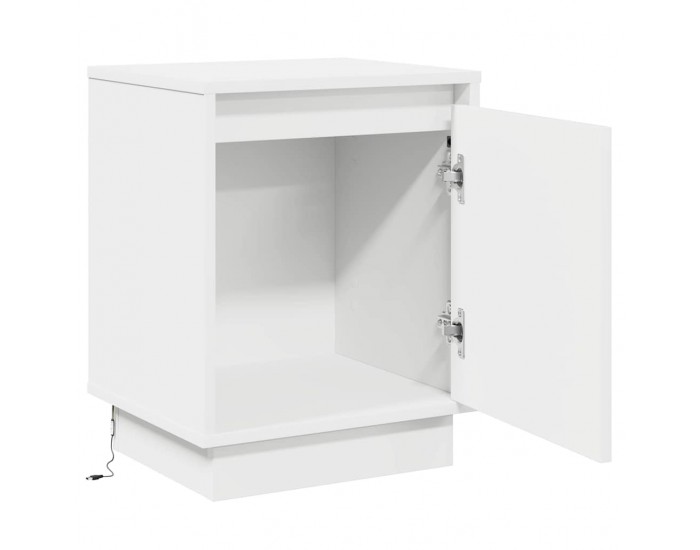 Sonata H Нощен шкаф с Бяло 39 x 34.5 x 50 см Инженерно дърво