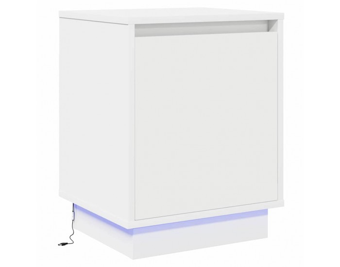 Sonata H Нощен шкаф с Бяло 39 x 34.5 x 50 см Инженерно дърво