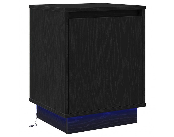 Sonata H Нощен шкаф с Черно 39 x 34.5 x 50 см Инженерно дърво