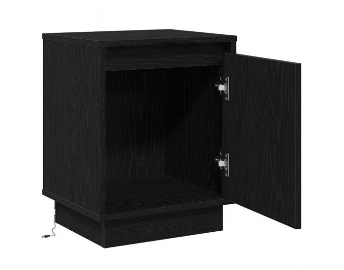 Sonata H Нощен шкаф с Черно 39 x 34.5 x 50 см Инженерно дърво