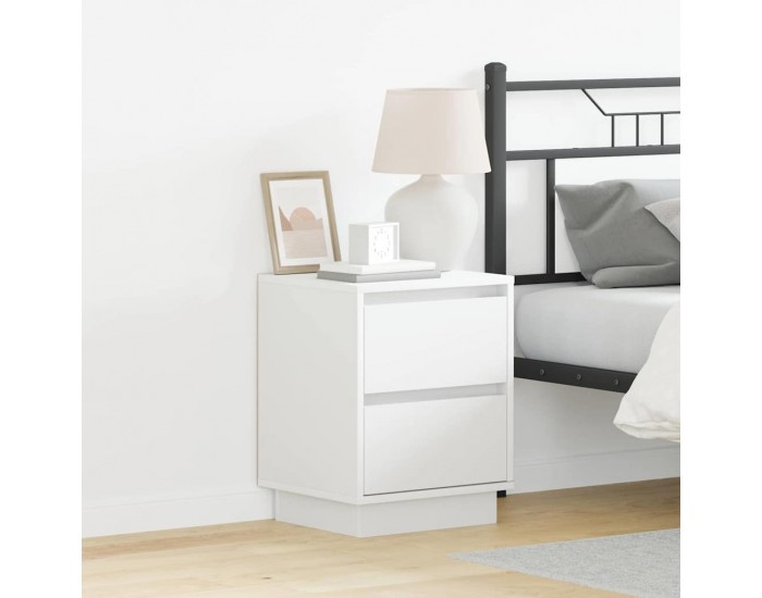 Sonata H Нощен шкаф с 2 pcs Бяло 39 x 34.5 x 50 см Инженерно дърво
