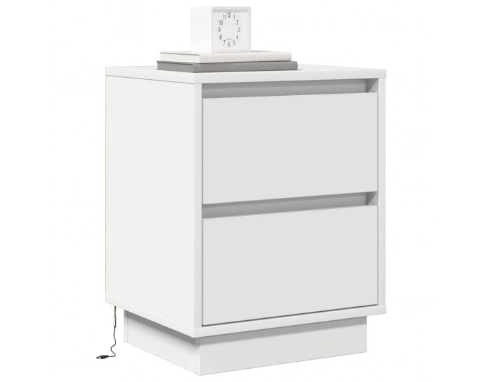 Sonata H Нощен шкаф с 2 pcs Бяло 39 x 34.5 x 50 см Инженерно дърво