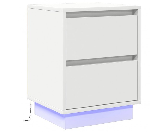 Sonata H Нощен шкаф с 2 pcs Бяло 39 x 34.5 x 50 см Инженерно дърво