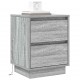 Sonata H Нощен шкаф с 2 pcs Сив 39 x 34.5 x 50 см Инженерно дърво