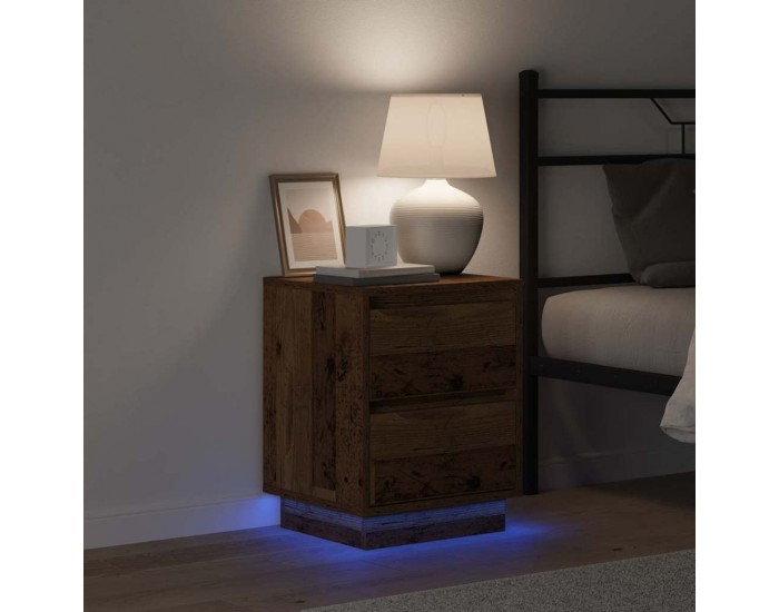 Sonata H Нощен шкаф 2 pcs Старо дърво 39 x 34.5 x 50 см Инженерно дърво