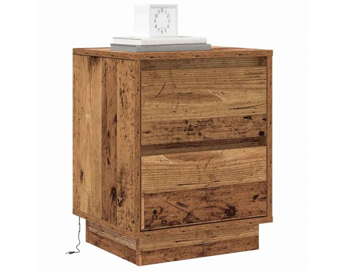 Sonata H Нощен шкаф 2 pcs Старо дърво 39 x 34.5 x 50 см Инженерно дърво