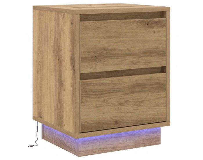 Sonata H Нощен шкаф 2 pcs дъб артизан 39 x 34.5 x 50 см Инженерно дърво