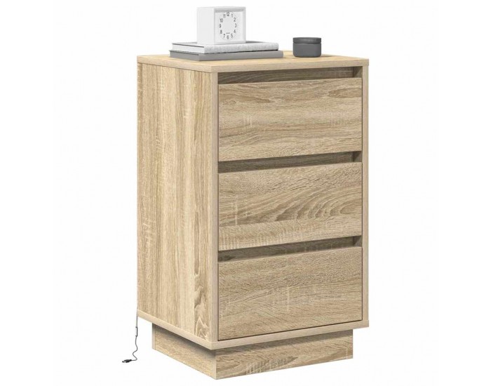 Sonata H Нощен шкаф с дъб сонома 39 x 34.5 x 65 см Инженерно дърво