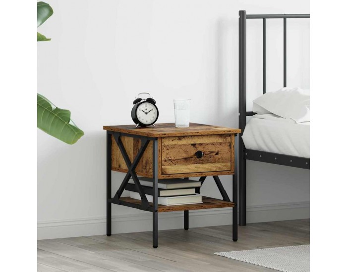 Sonata H Нощно Шкафче с чекмедже Старо дърво 40 x 42 x 45 см