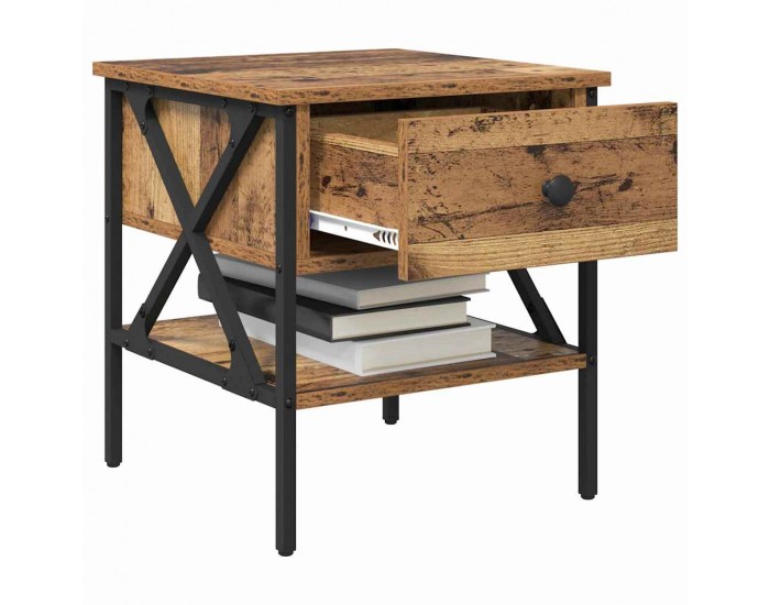 Sonata H Нощно Шкафче с чекмедже Старо дърво 40 x 42 x 45 см