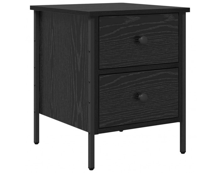 Sonata H Нощно шкафче Черен дъб 40 x 42 x 50 cm Инженерно дърво и метал