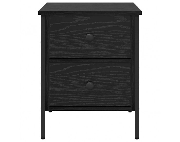 Sonata H Нощно шкафче Черен дъб 40 x 42 x 50 cm Инженерно дърво и метал