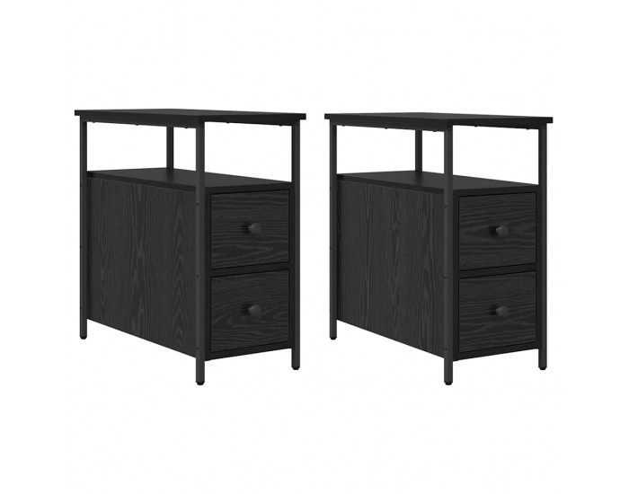 Sonata H Нощен шкаф 2 pcs Черен дъб 30 x 60 x 60 см Инженерно дърво