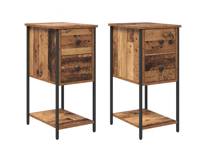 Sonata H Нощен шкаф 2 pcs Старо дърво 32 x 42 x 70 см Инженерно дърво