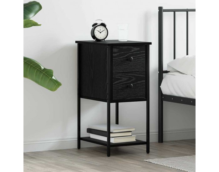 Sonata H Нощен шкаф с чекмедже Черен дъб 32 x 42 x 70 см Инженерно дърво