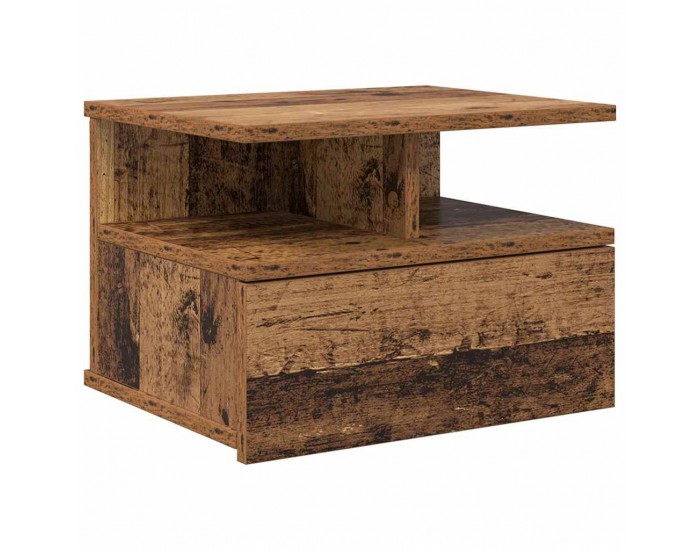 Sonata H Плаваща нощно шкафче с чекмедже Старо дърво 40 x 31 x 27 см