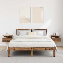 Sonata H Плаваща нощно шкафче 2 pcs Старо дърво 40 x 31 x 27 см - Нощни шкафчета