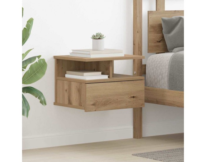 Sonata H Плаваща нощно шкафче с чекмедже дъб артизан 40 x 31 x 27 см