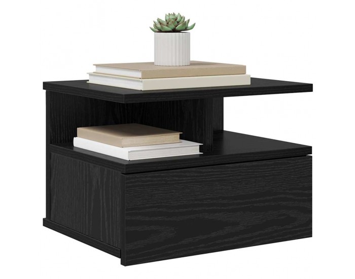 Sonata H Плаваща нощно шкафче Черен дъб 40 x 31 x 27 см Инженерно дърво