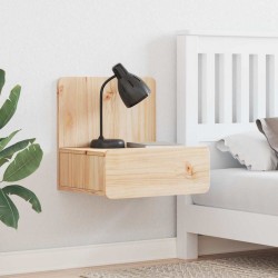 Sonata H Нощно шкафче Кафяво 44 x 32.5 x 40 см Борово дърво масив - Спалня