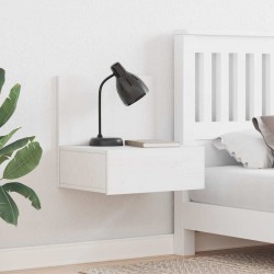 Sonata H Нощно шкафче Бяло 42 x 32.5 x 40 см Борово дърво масив - Спалня