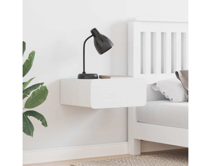 Sonata H Нощно шкафче Бяло 39 x 34 x 16.5 см Борово дърво масив