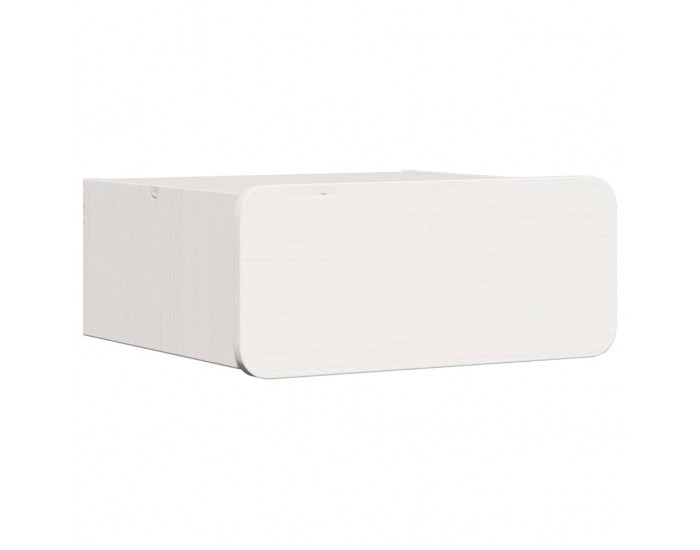 Sonata H Нощно шкафче Бяло 39 x 34 x 16.5 см Борово дърво масив