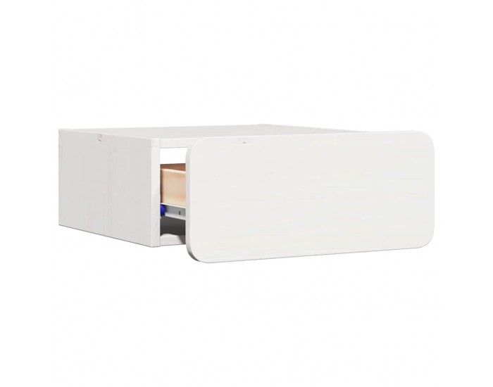 Sonata H Нощно шкафче Бяло 39 x 34 x 16.5 см Борово дърво масив