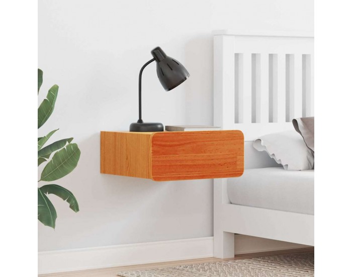 Sonata H Нощно шкафче Восъчнокафяв 39 x 34 x 16.5 см Борово дърво масив