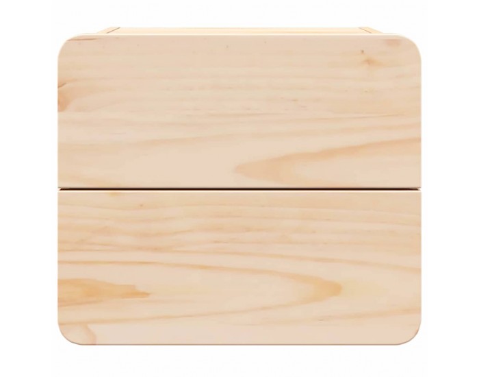 Sonata H Нощно шкафче Кафяво 39 x 34 x 33 см Борово дърво масив