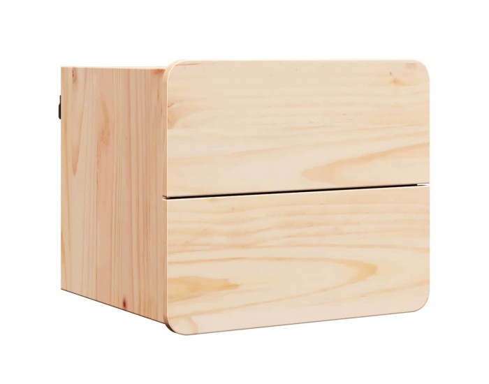 Sonata H Нощно шкафче Кафяво 39 x 34 x 33 см Борово дърво масив