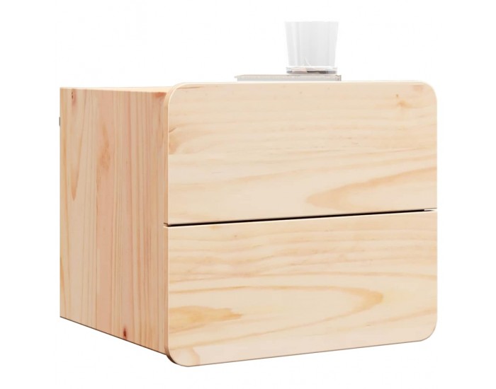 Sonata H Нощно шкафче Кафяво 39 x 34 x 33 см Борово дърво масив