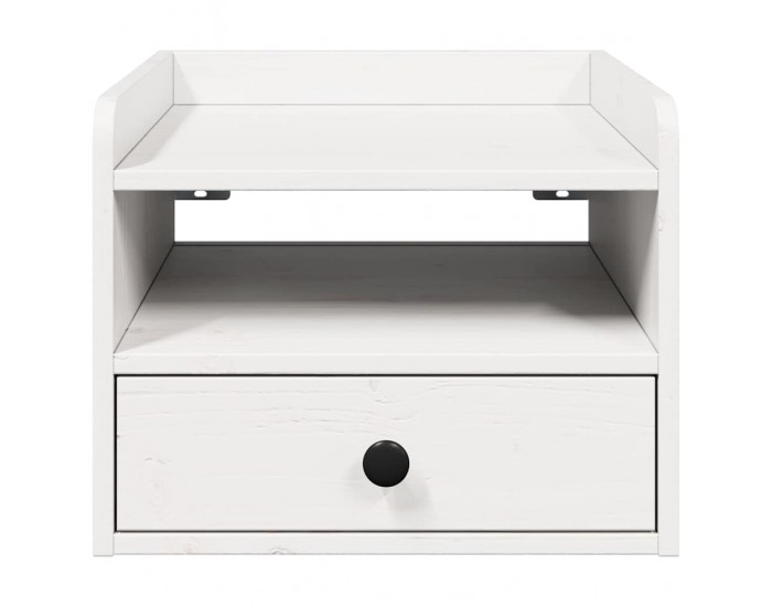 Sonata H Нощно шкафче Бяло 38 x 36 x 29.5 см Борово дърво масив