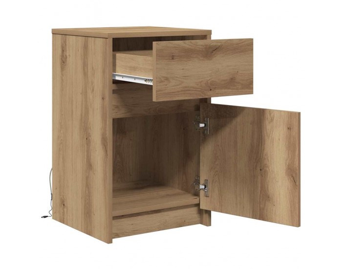 Sonata H LED нощно шкафче дъб артизан 38 x 34 x 61 см Инженерно дърво