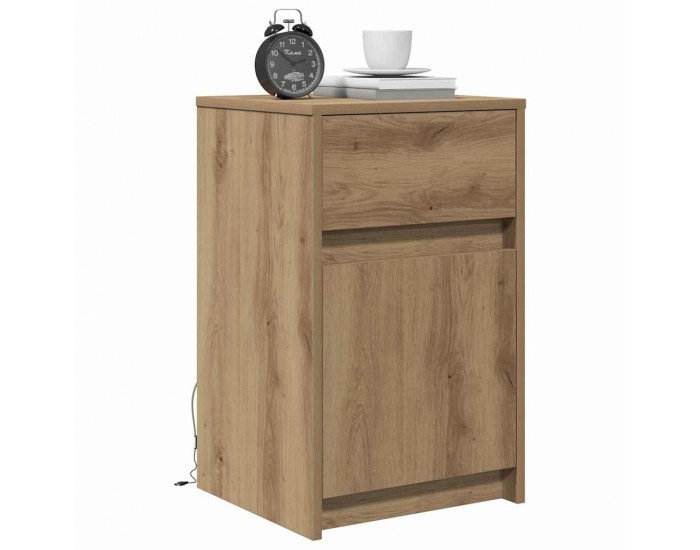 Sonata H LED нощно шкафче дъб артизан 38 x 34 x 61 см Инженерно дърво