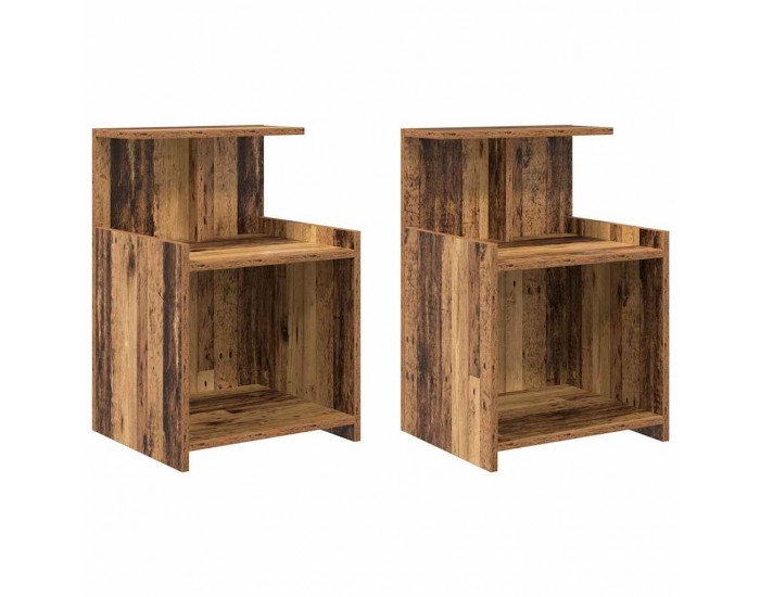 Sonata H Нощен шкаф 2 pcs Старо дърво 40 x 35 x 60 см Инженерно дърво