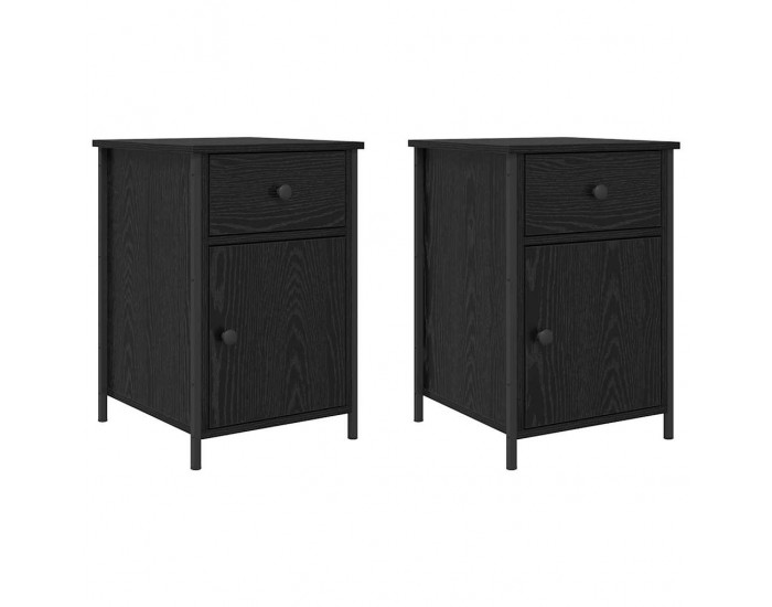 Sonata H Нощен шкаф 2 pcs Черен дъб 40 x 42 x 60 см Инженерно дърво