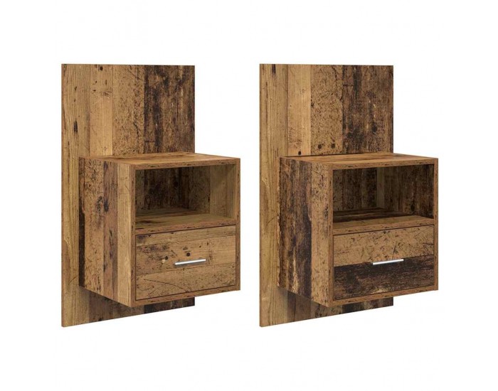 Sonata H Шкаф за легло с чекмедже 2 pcs Старо дърво 48.5 x 32.5 x 80 см
