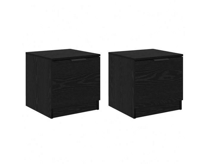 Sonata H Шкаф за легло 2 pcs Черен дъб 40 x 39 x 40 см Инженерно дърво