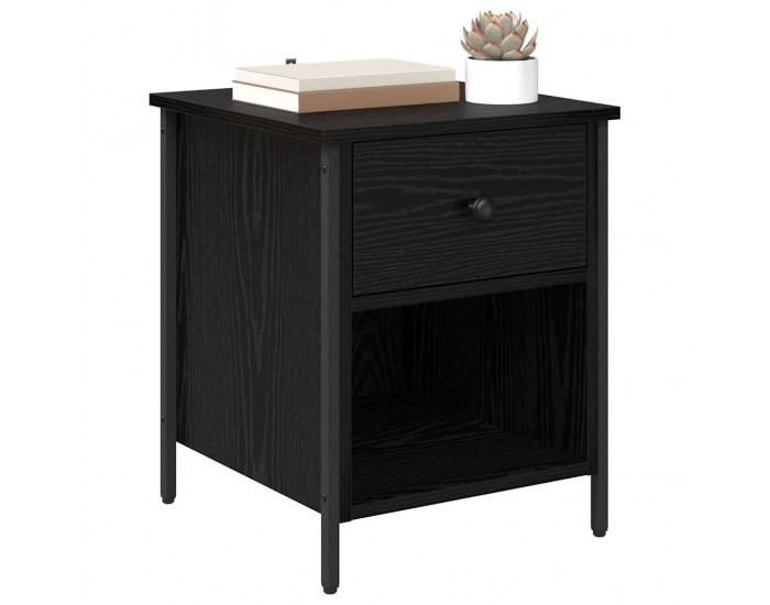 Sonata H Нощен шкаф с чекмедже Черен дъб 40 x 42 x 50 cm Инженерно дърво