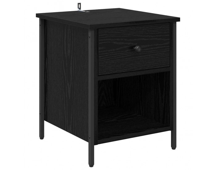 Sonata H Нощен шкаф с чекмедже Черен дъб 40 x 42 x 50 cm Инженерно дърво