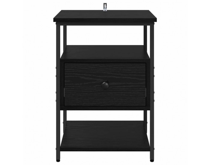 Sonata H Нощен шкаф с чекмедже Черен дъб 40 x 42 x 56 см Инженерно дърво