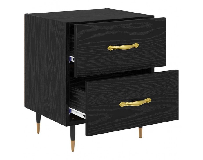 Sonata H Нощен шкаф Черен дъб 40 x 35 x 47.5 см Инженерно дърво