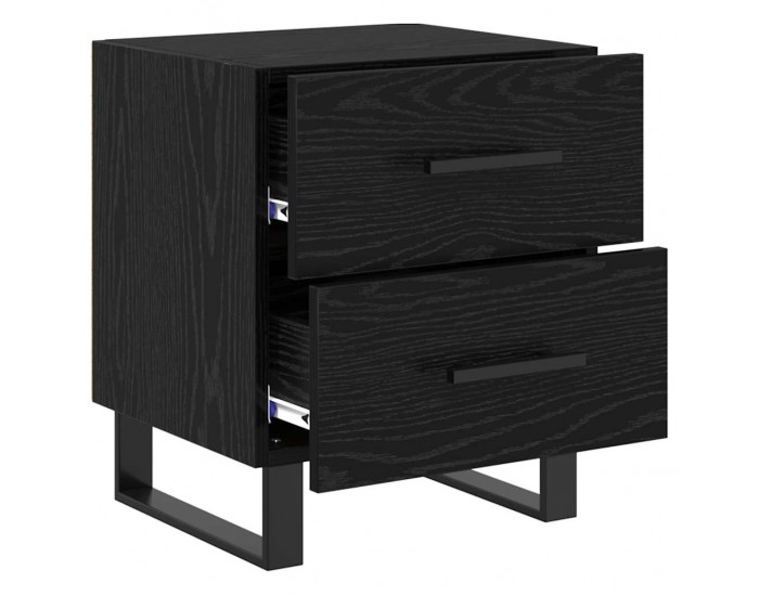 Sonata H Нощни шкафчета с чекмедже 2 pcs Черен дъб 40 x 35 x 47.5 см