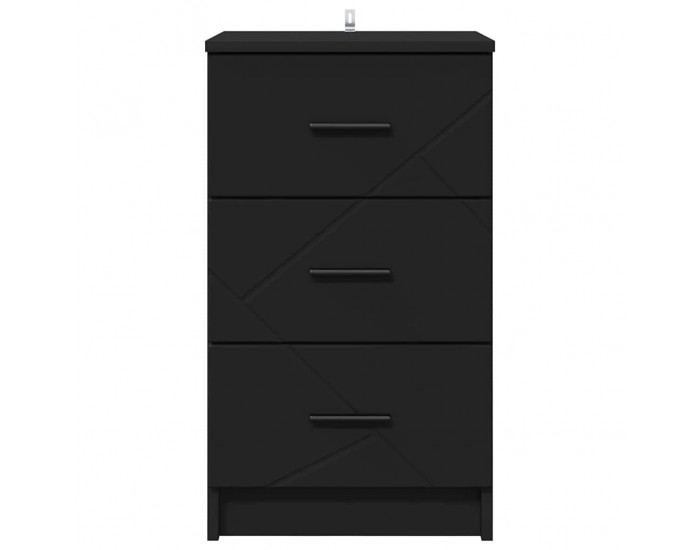 Sonata H Нощен шкаф с чекмедже Черно 38 x 38 x 66 см Инженерно дърво