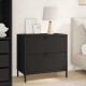 Sonata H Нощно шкафче с чекмедже Черно 63.5 x 36 x 61 см Инженерно дърво