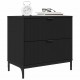 Sonata H Нощно шкафче с чекмедже Черно 63.5 x 36 x 61 см Инженерно дърво